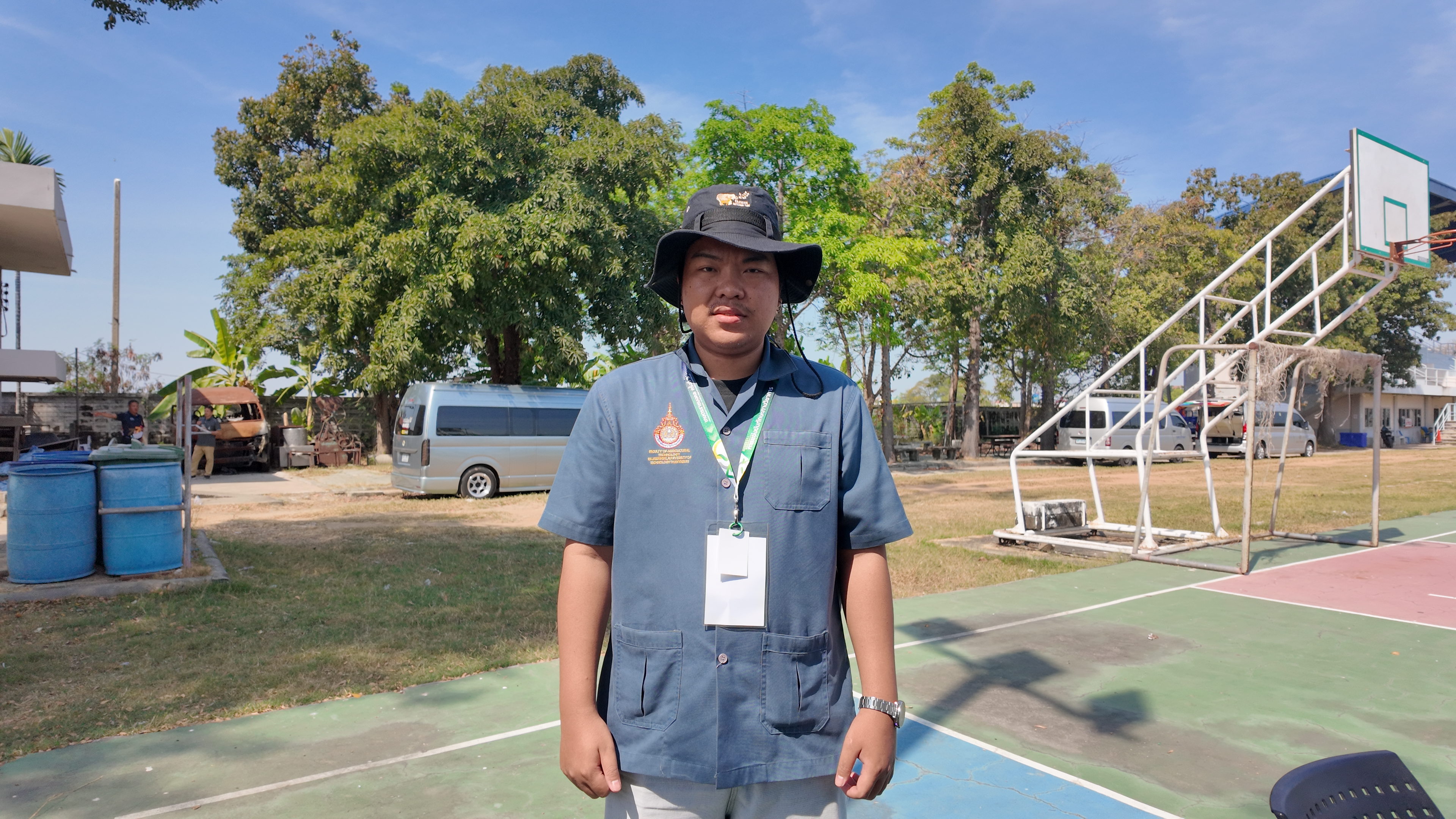 นายสิรวิชญ์ แก้ววิรัตน์ นักศึกษาชั้นปีที่ 2 สาขาประมง คณะเทคโนโลยีการเกษตร ม